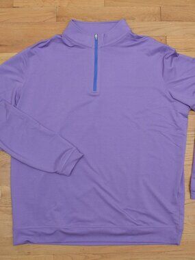PETER MILLAR Men's 1/4 Zip Performance Pullover Size XL Purple Stretch